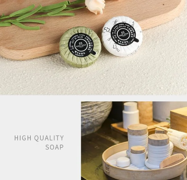 Custom Logo Round Hotel Toilet Soap Disposable Luxury Hotel Bath Small Soap