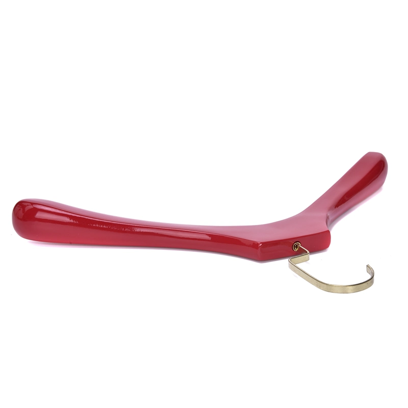 Red Luxury Colored Wooden Clothes Hanger Hotel Store Wood Coat Hangers